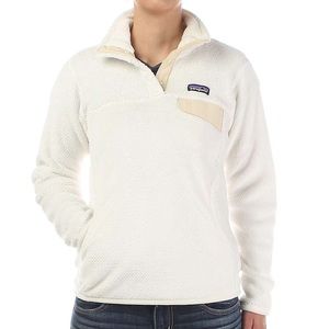 White Patagonia Re-Tool Snap-T Fleece Pullover